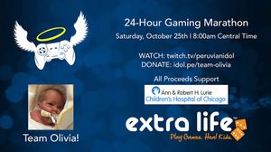 Extra Life 24-hour Marathon - October 25 at 8 AM Central